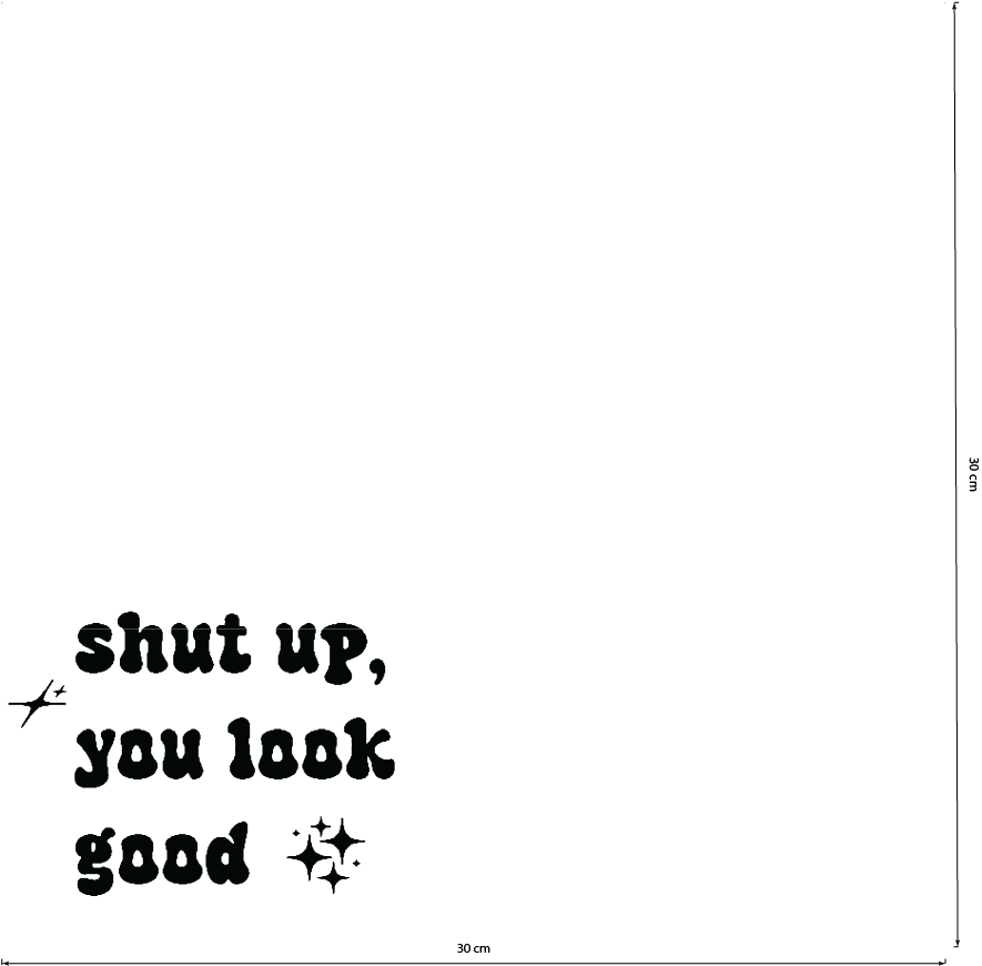 shut up you look good mirror